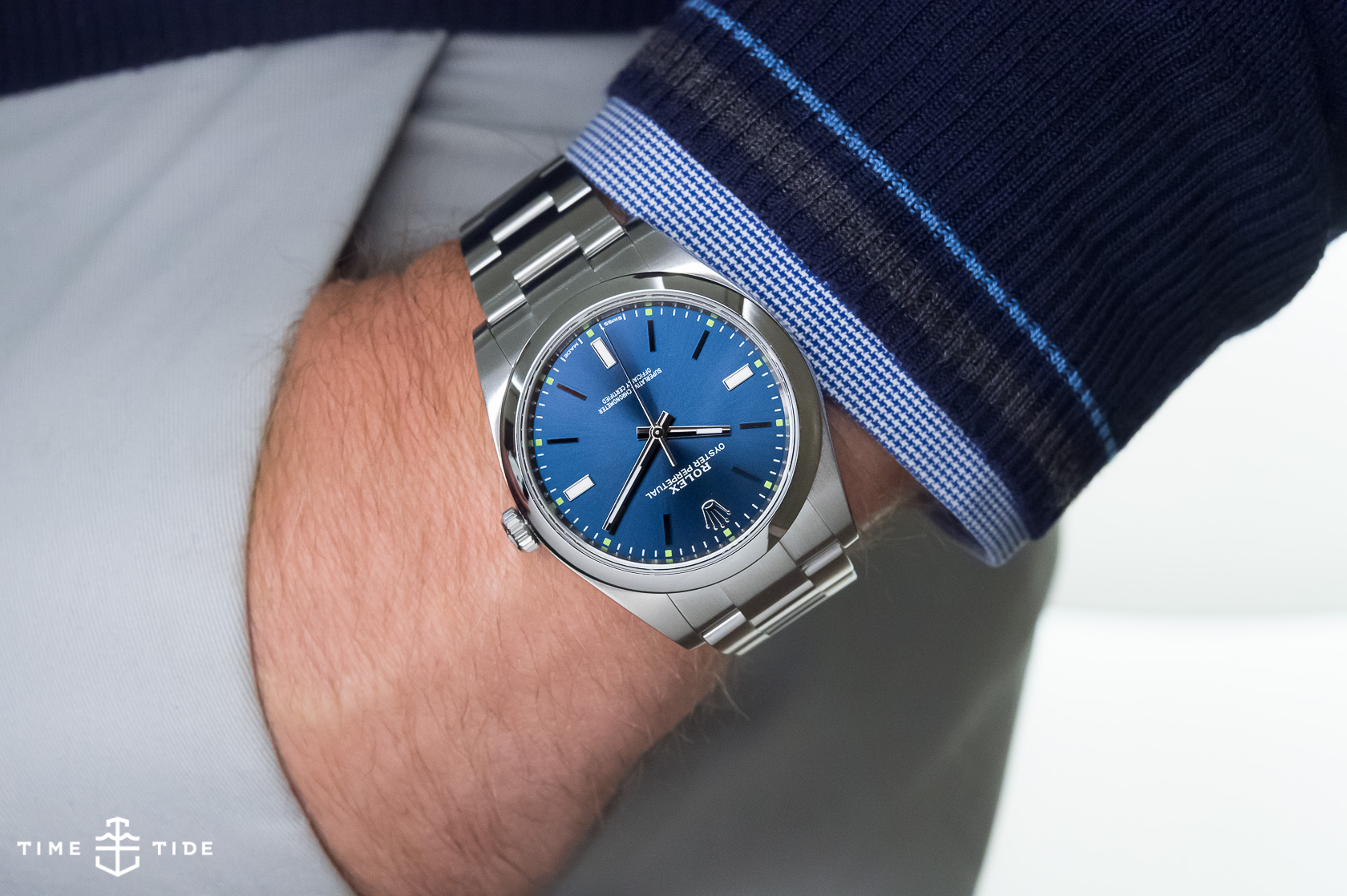 oyster perpetual blue dial
