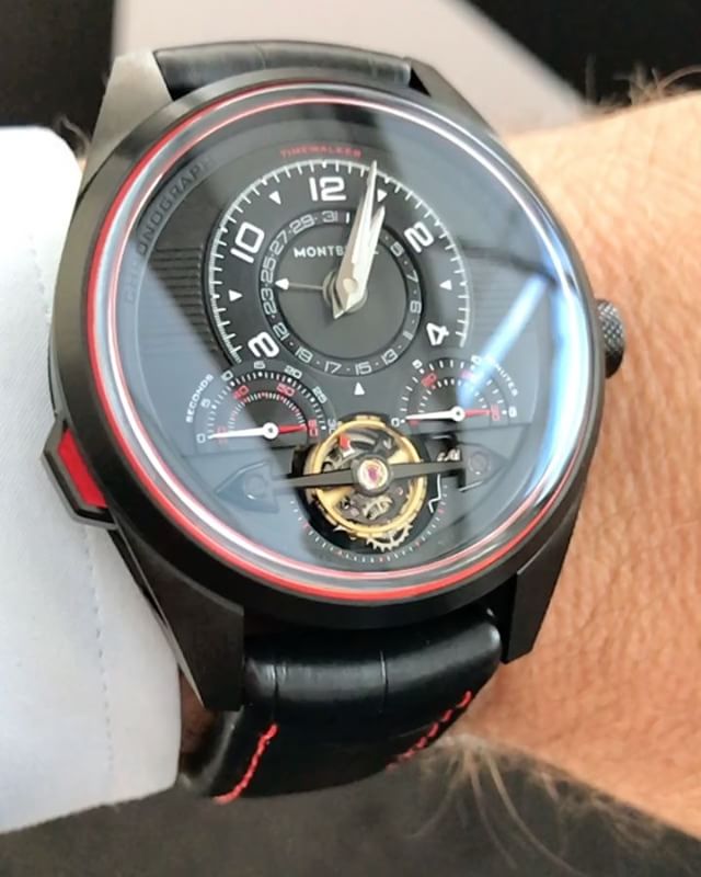 The @montblanc Timewalker exotourbillon, spinning lazily at @quayrestaurant as you do on a TWENTY-FOUR DEGREE WINTERS DAY. Sydney, you kill me. Price around $58k ️ @montblancaustralia