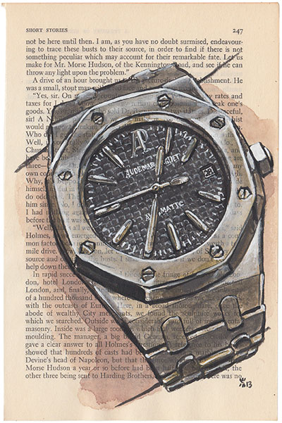 wrist watch painting