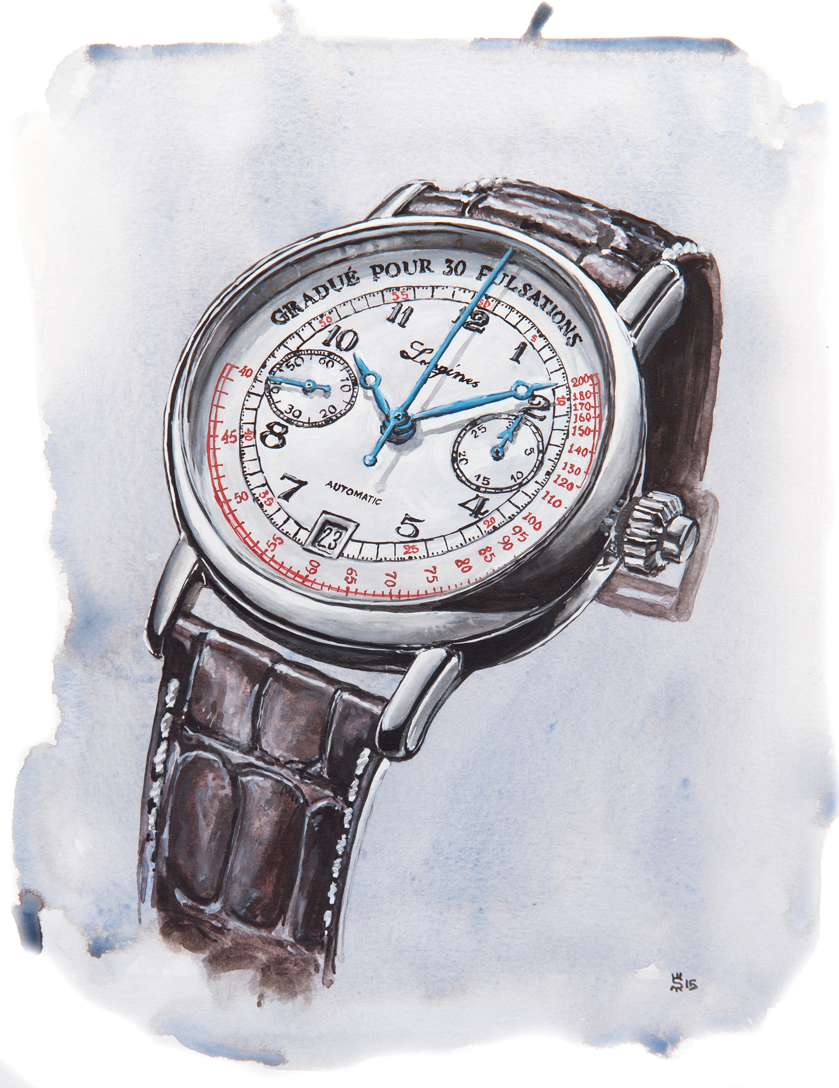 Longines Chronograph Interpreted by Menswear Painter Sunflowerman