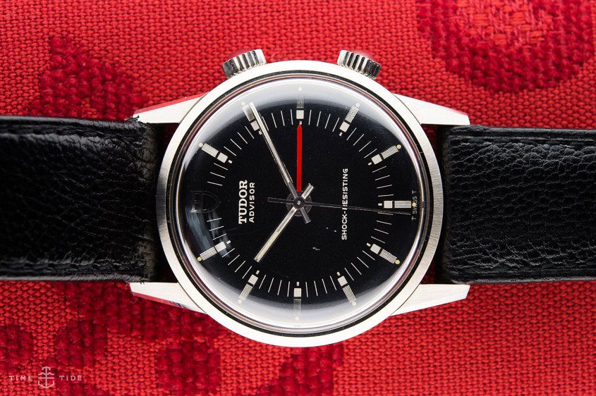 Tudor Advisor Alarm ref #10050 Rare Black Dial circa 1983