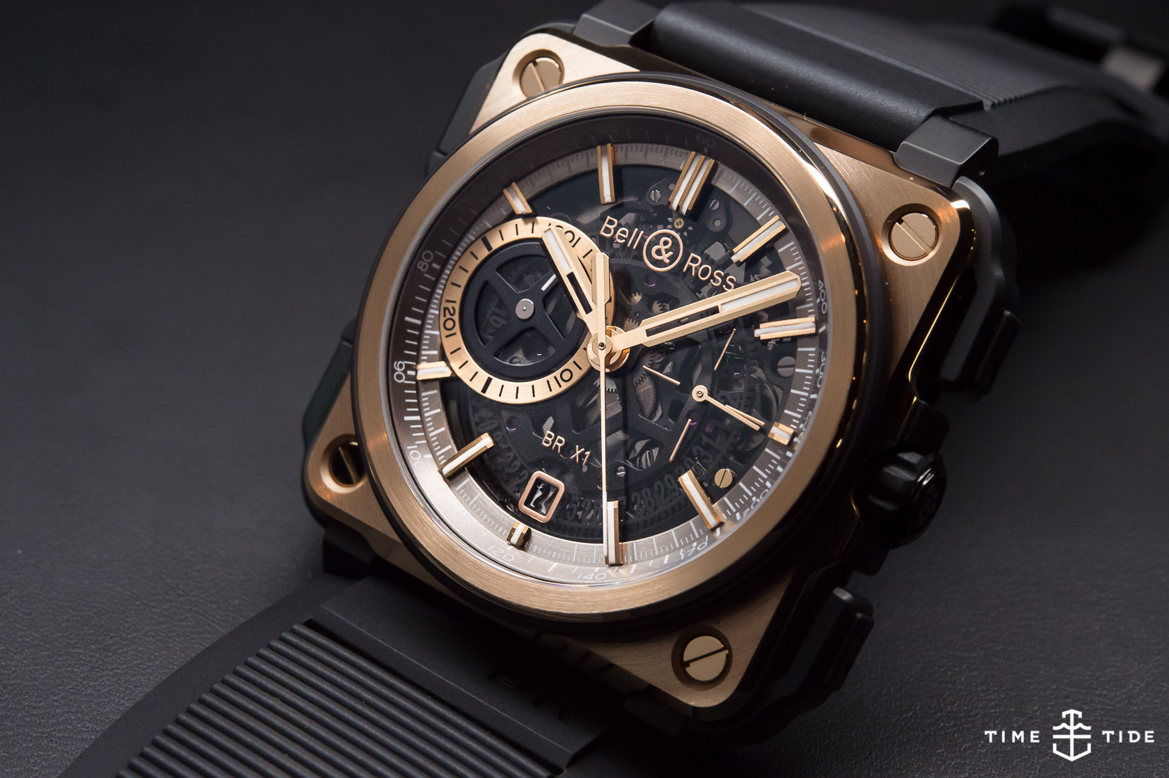HANDS-ON: The Bell & Ross BR-X1 Skeleton Chronograph Rose Gold ...
