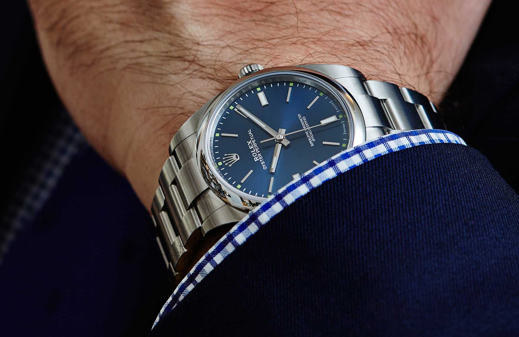 rolex oyster perpetual 39 blue