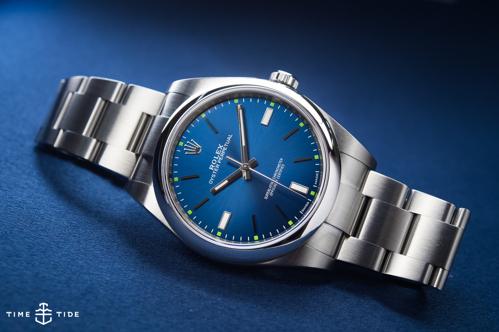 Rolex Oyster Perpetual 39 in blue, grey 