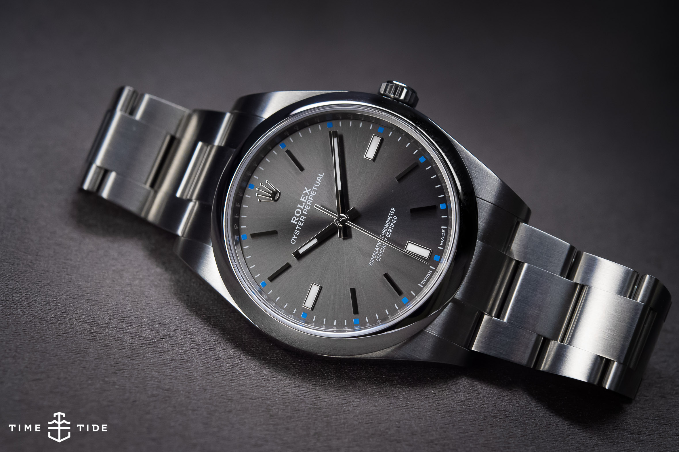 Rolex Oyster Perpetual 39 in blue, grey 