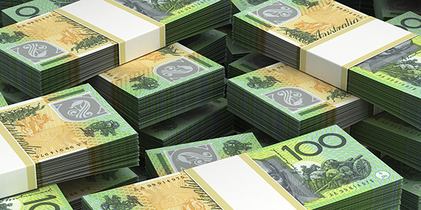 Stack of Australian Dollar