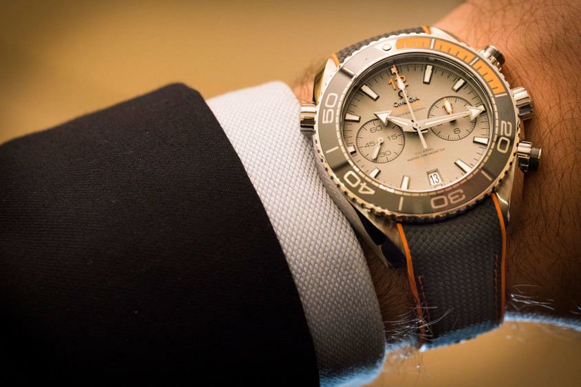 omega titanium chronograph