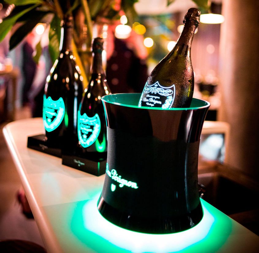 We weren't kidding about the glow in the dark Champagne.