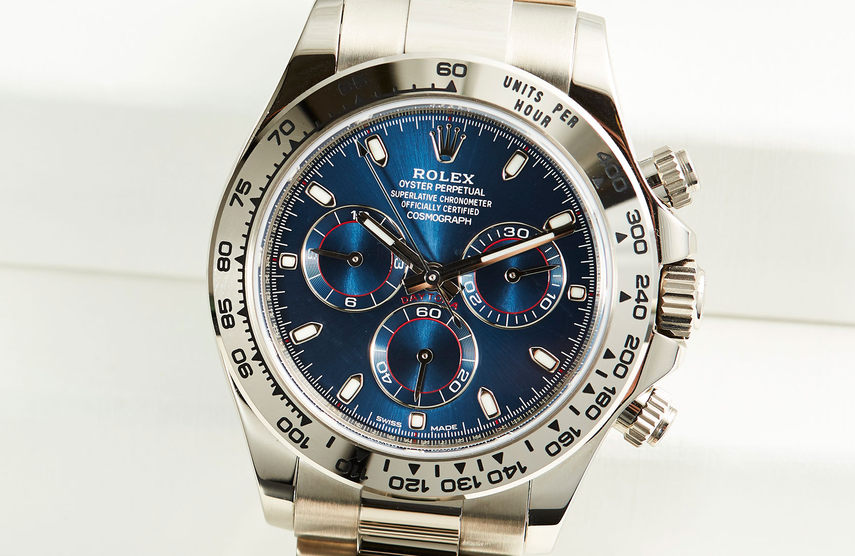 rolex daytona steel blue dial