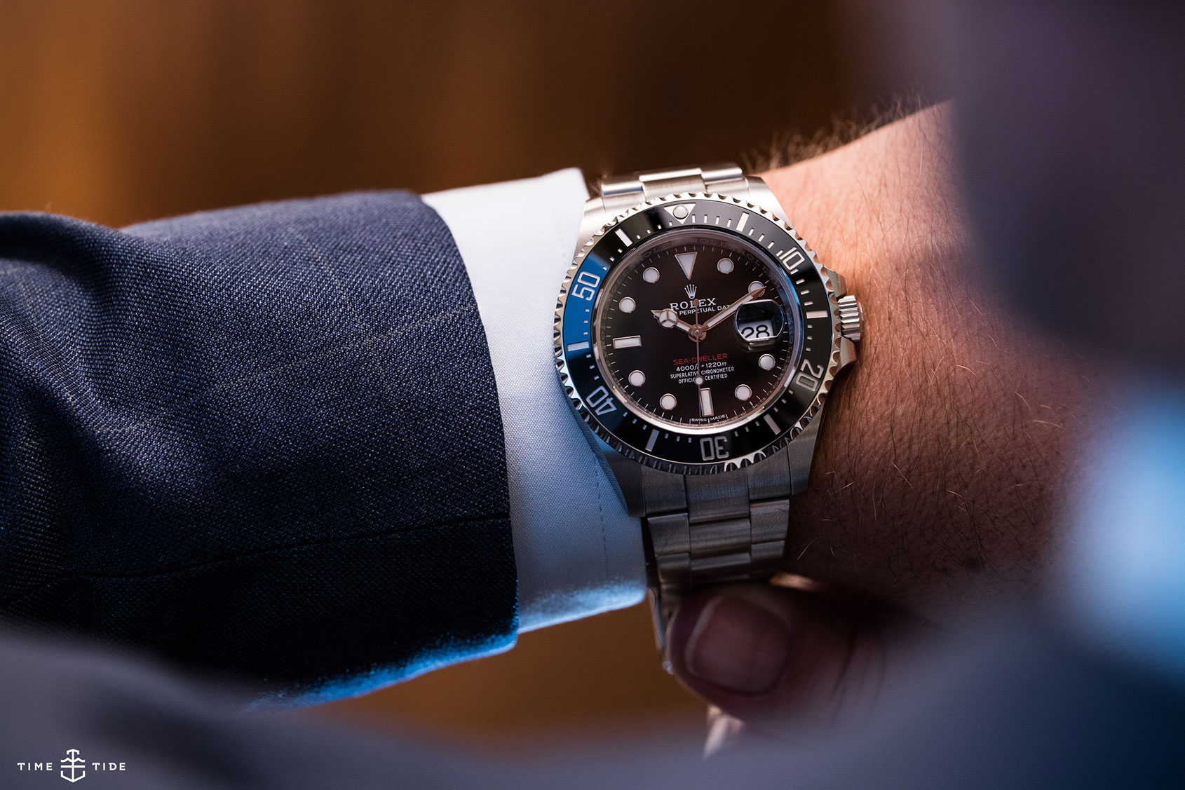 rolex sea dweller 43mm on wrist