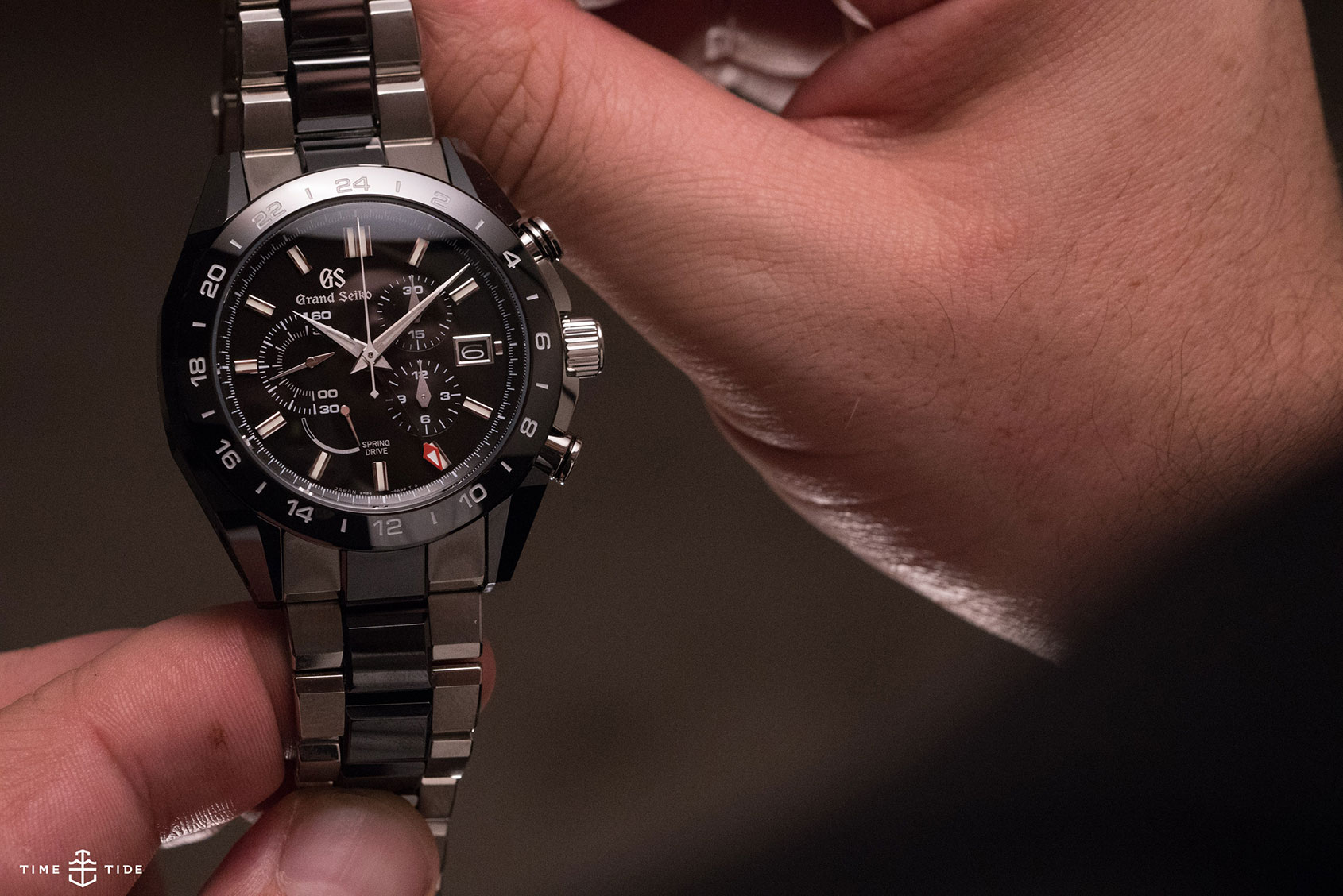 Grand Seiko Black Ceramic Spring Drive Chronograph GMT video review