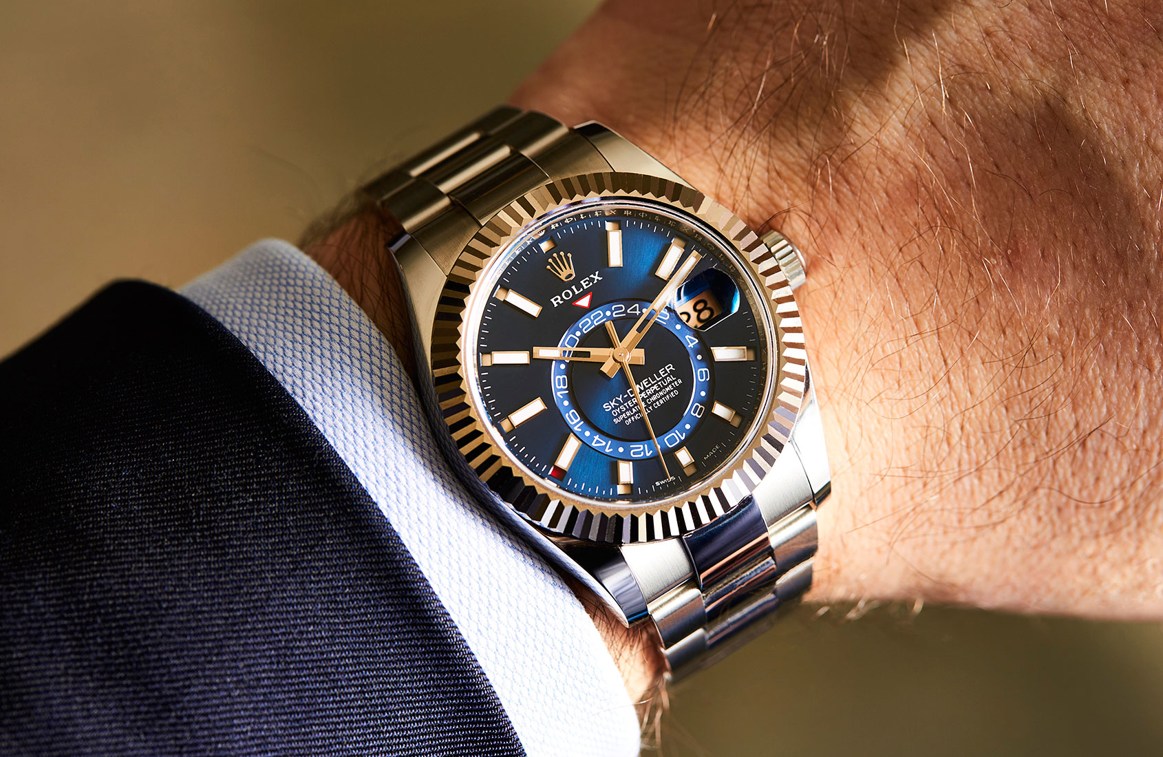 The Rolex Sky-Dweller in steel and 