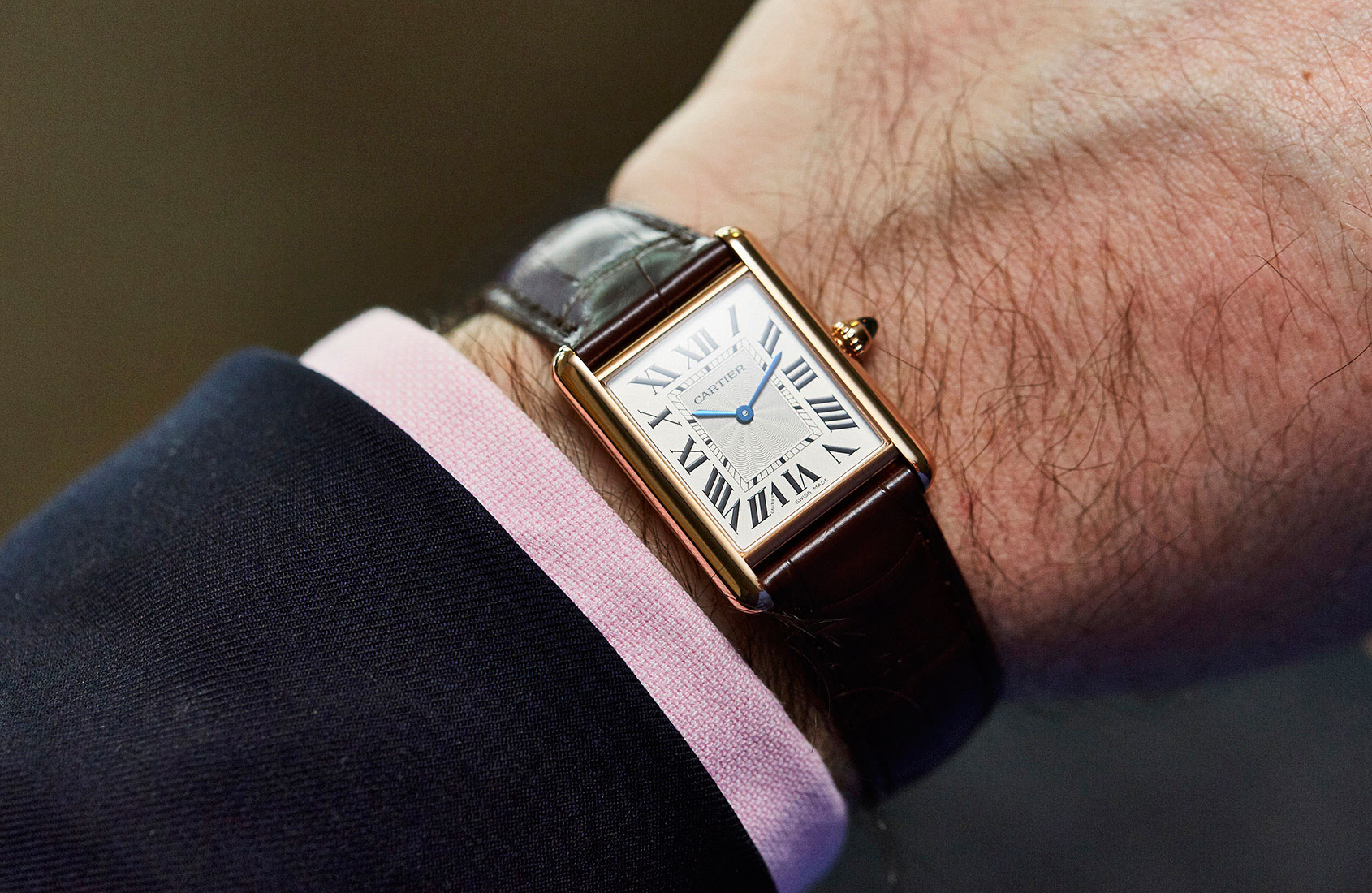 tank louis cartier large rose gold