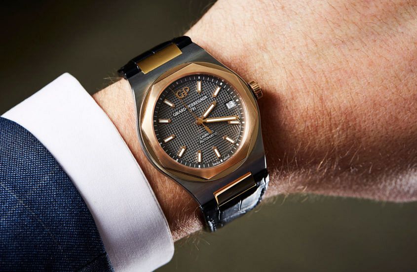 Girard-Perregaux Laureato in titanium and pink gold