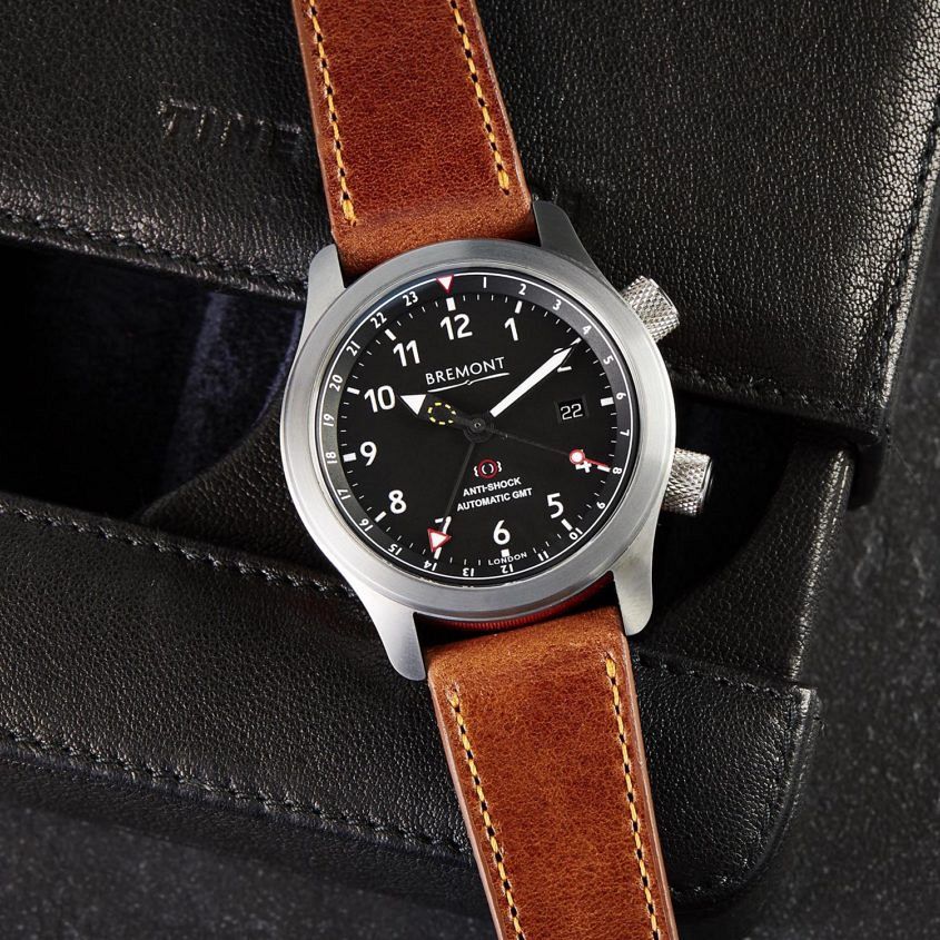 Bremont MB III on tan vintage leather watch strap