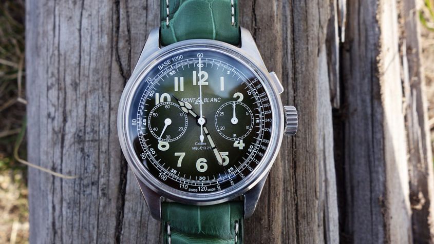 Green Montblanc 1858 Monopusher Chronograph LE