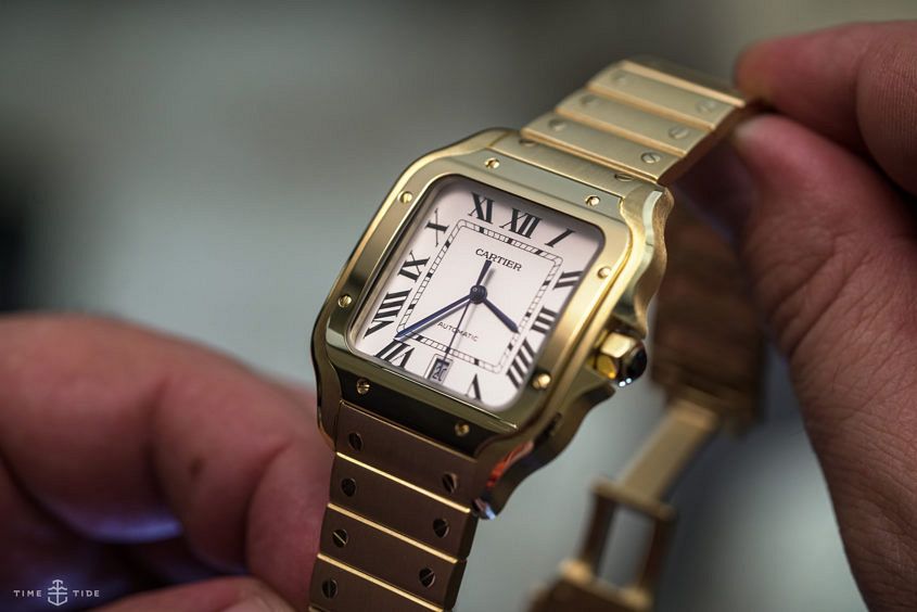 HANDS ON This watch means business the Cartier Santos in yellow