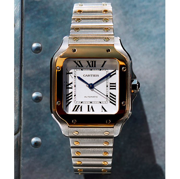 cartier santos two tone