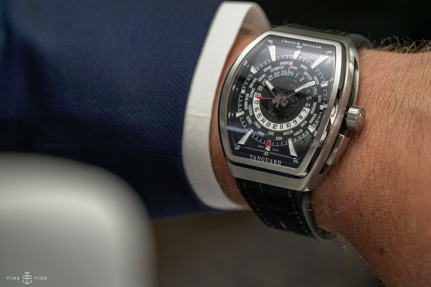 INTRODUCING This one has the time now all you need is the jet the Franck Muller Vanguard World Timer GMT