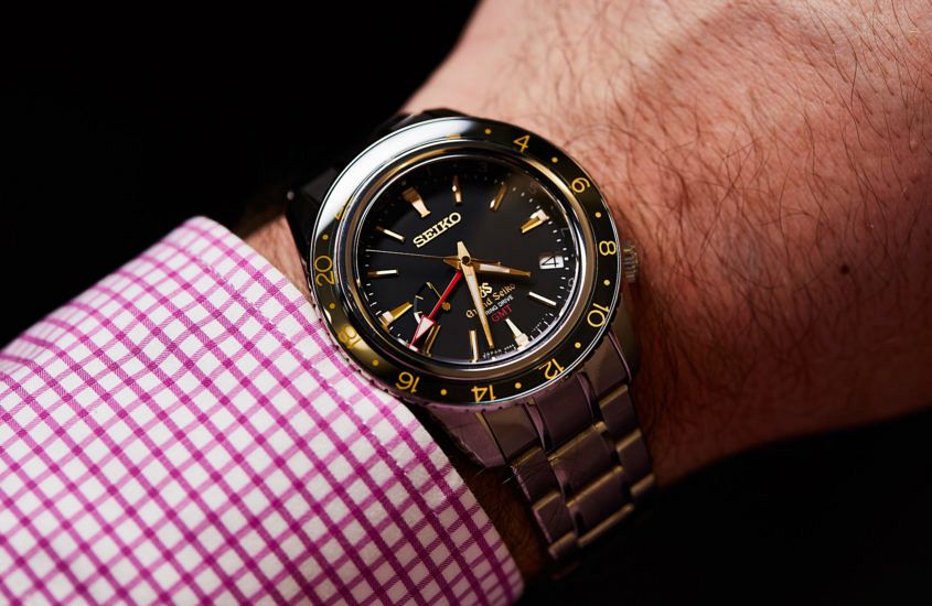 Grand Seiko Spring Drive GMT in titanium (ref. SBGE215G) 