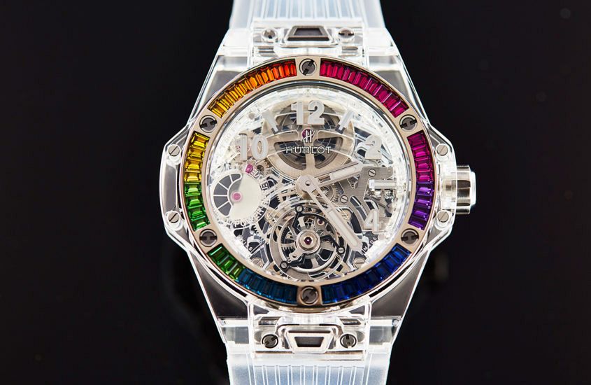 Big bang tourbillon power reserve 5 days sapphire baguettes sale