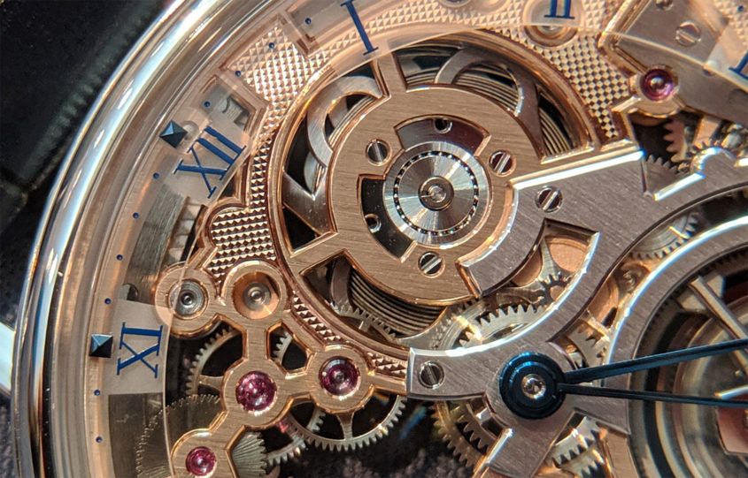 Detail of the Breguet Classique Tourbillon Extra-Flat Skeleton 5395