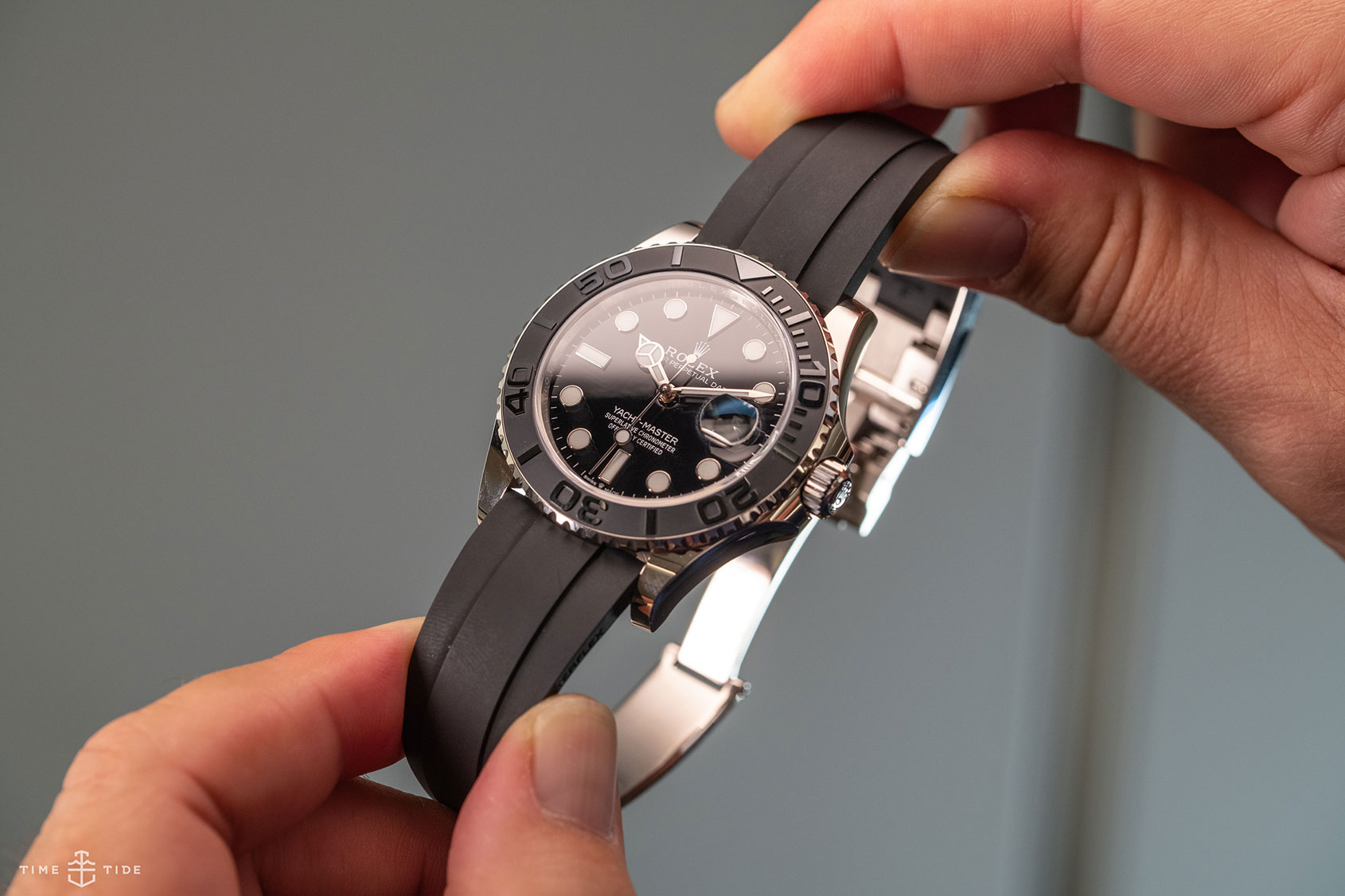 rolex yacht master rubber strap price