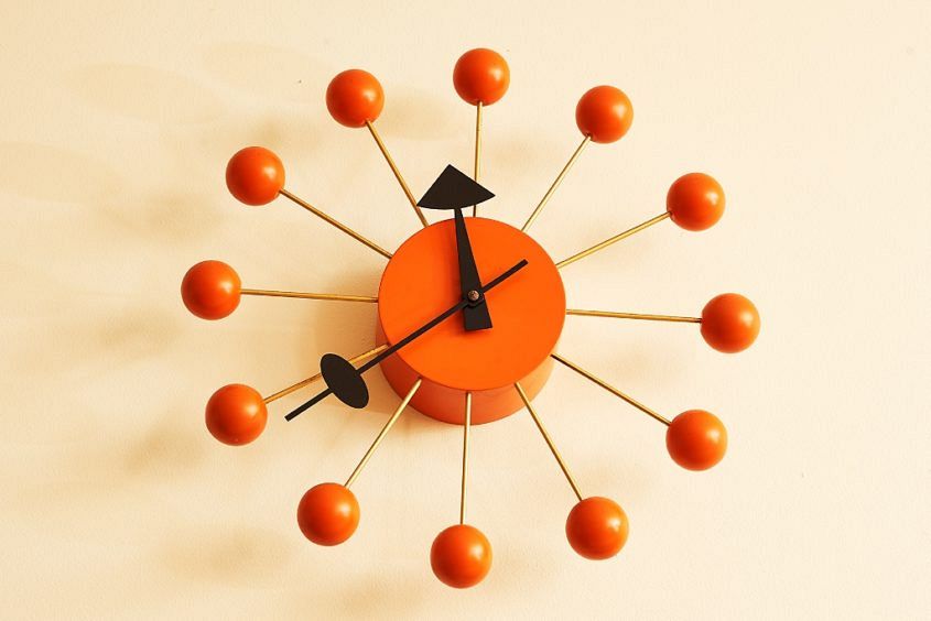 Bob Hawke's George Nelson Orange Ball Wall Clock 