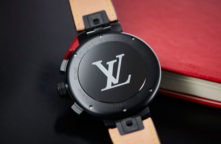 Tambour chronographe watch Louis Vuitton Black in Steel - 30331037