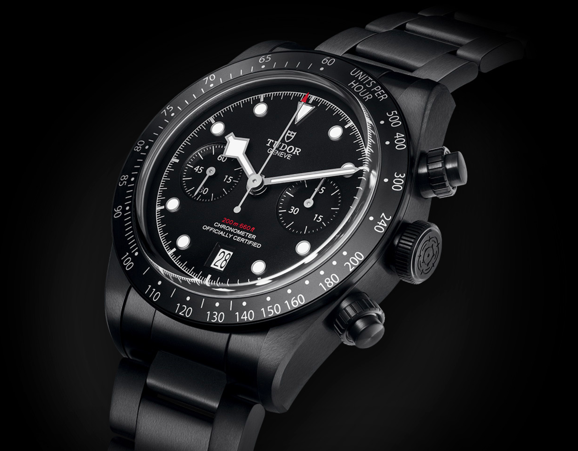 All black shop tudor watch