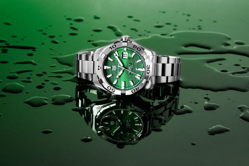 TAG Heuer Aquaracer with green dial