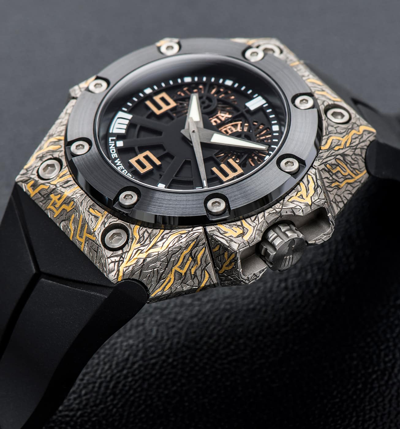 Linde Werdelin Oktopus Moon 3DTP Black Ink Marks 20th Anniversary