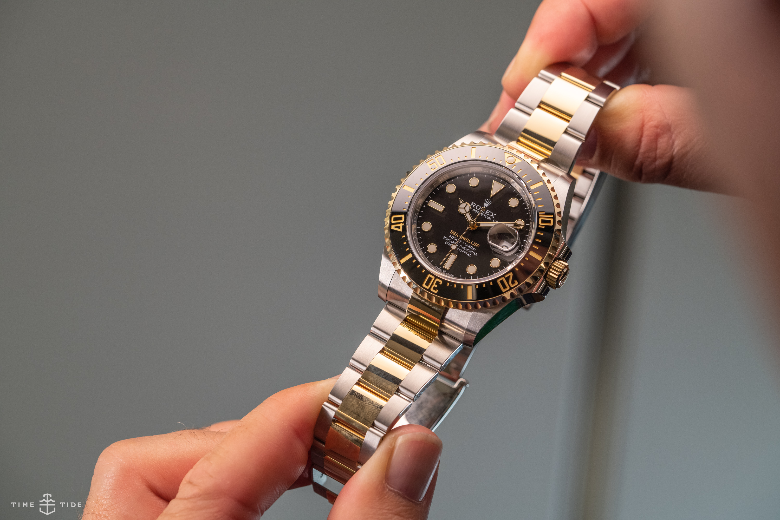 rolex two tone sea dweller