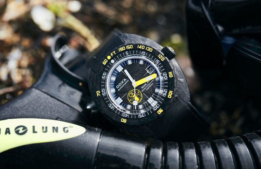 The Doxa SUB 300 Carbon Aqua Lung US Divers limited edition