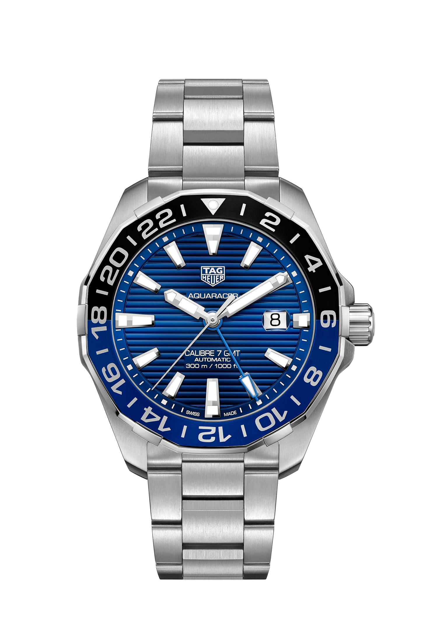 INTRODUCING: The TAG Heuer Aquaracer GMT with black and blue bezel