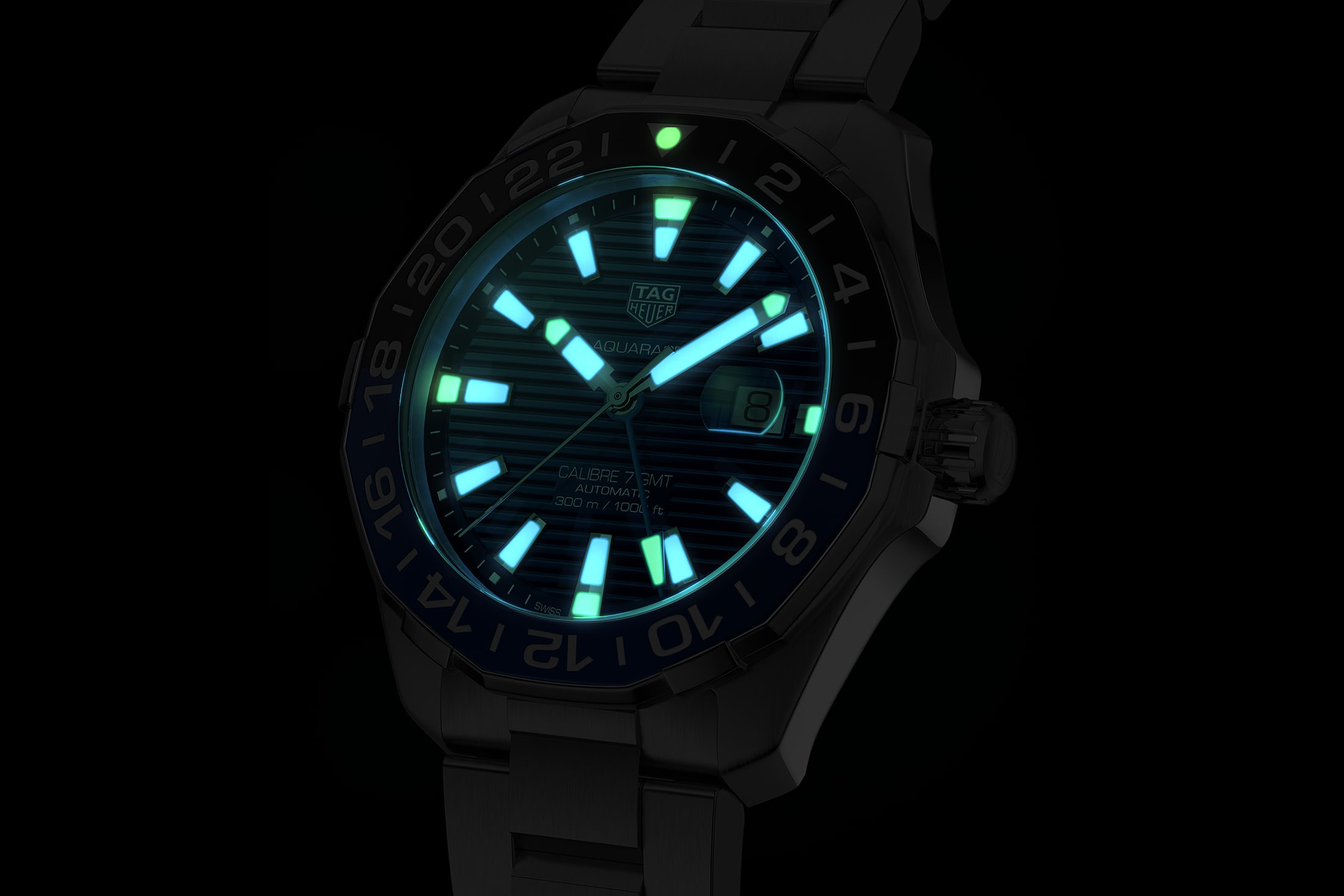 INTRODUCING: The TAG Heuer Aquaracer GMT with black and blue bezel