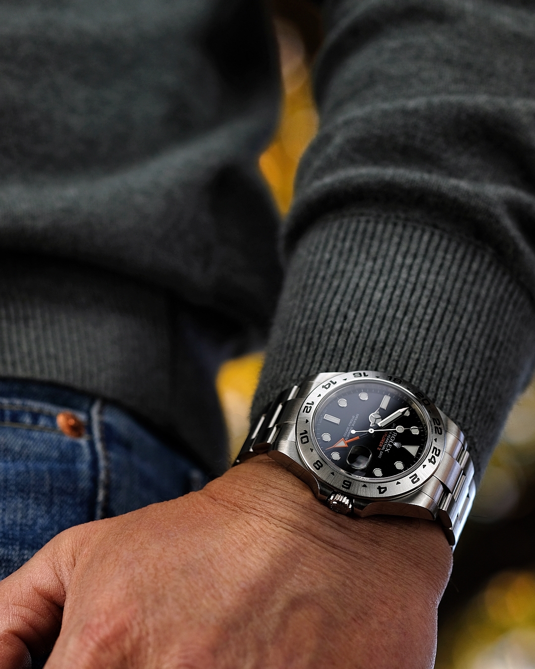 rolex explorer 2 wrist