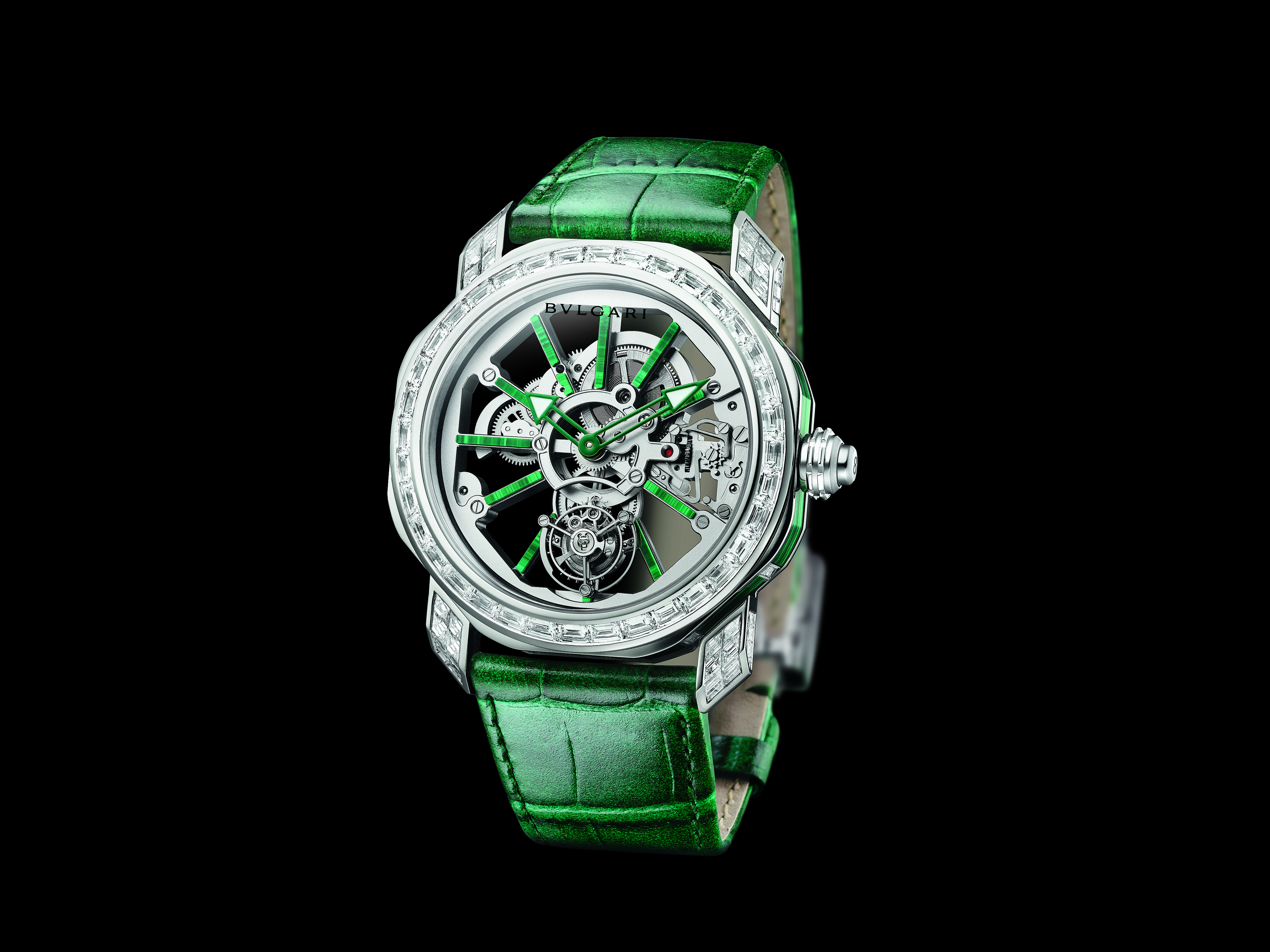 Bulgari octo tourbillon 2024 full baguette diamonds