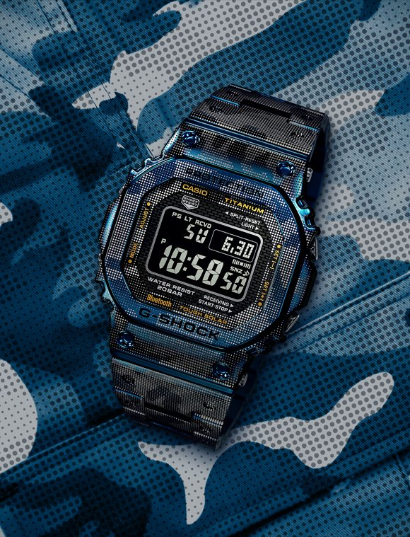The new G-Shock GMWB5000TCF-2 “Blue Camo” is available for pre-order | Time  and Tide Watches