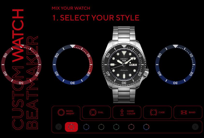 Design a Seiko 5 Sports online with the Custom Watch Beatmaker, get lots of  votes, and see it released by Seiko - Time and Tide Watches