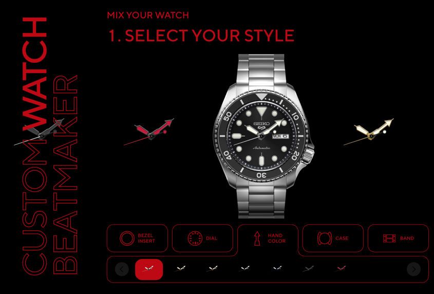 Design Seiko 5 Sports online Custom Watch Beatmaker