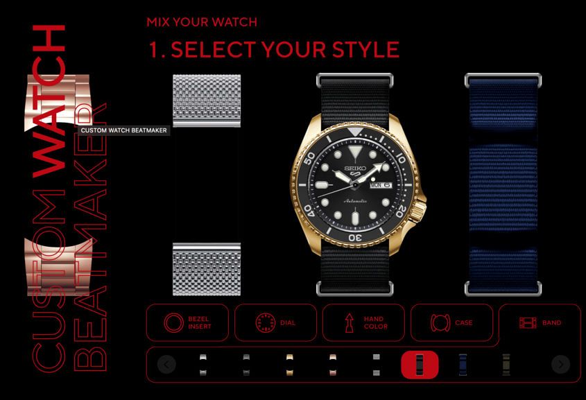 Design Seiko 5 Sports online Custom Watch Beatmaker