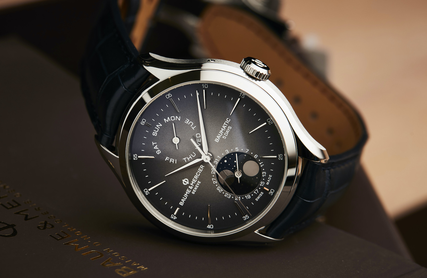 Baume & Mercier Clifton Baumatic Automatic Day Date Moon Phase