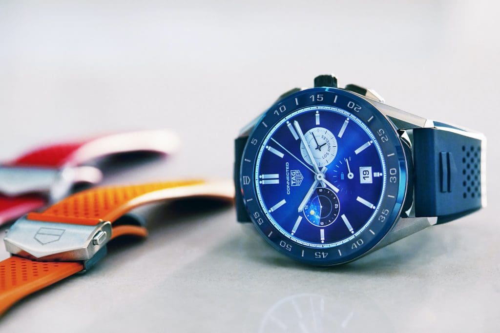 INTRODUCING: This new TAG Heuer Connected with blue ceramic bezel is hands down the best looking smart watch on the market