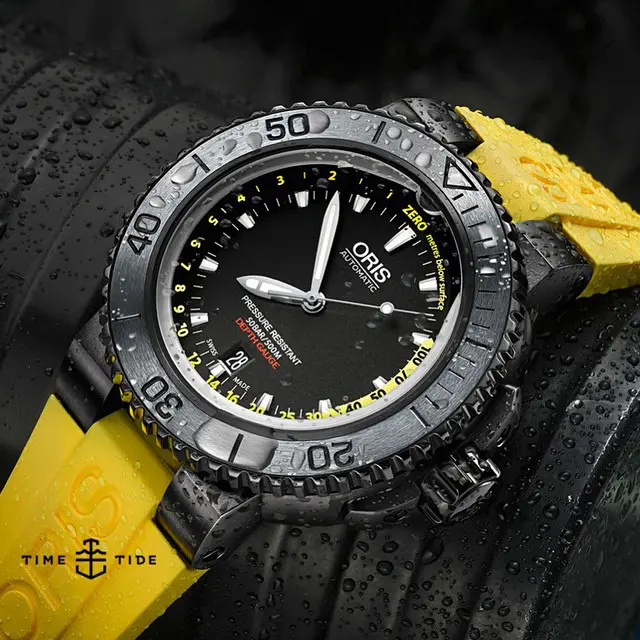 This Oris Aquis Depth Gauge isn't trying to be a vintage dive watch