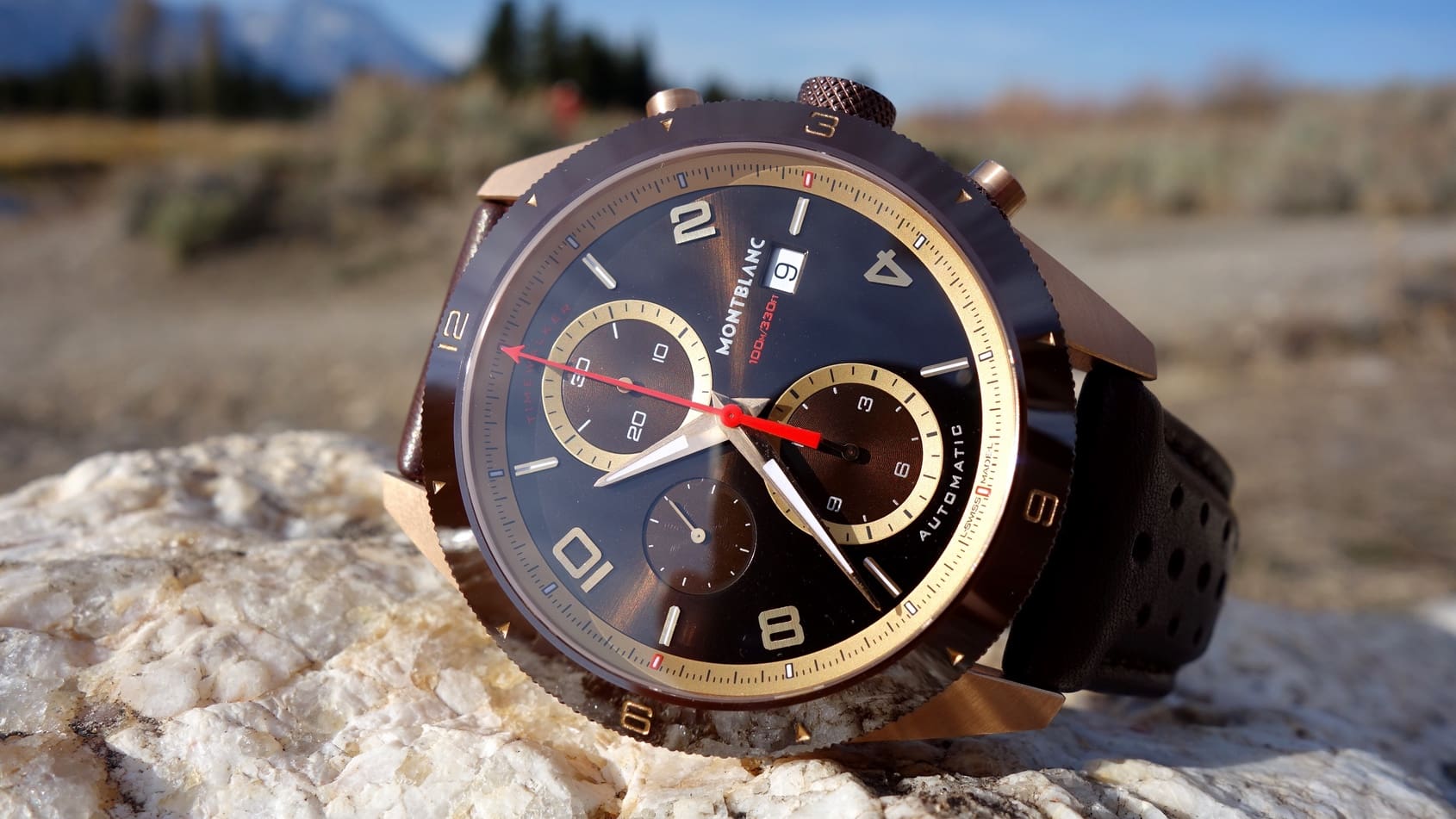 HANDS-ON: The Montblanc TimeWalker Chronograph in red gold with brown dial