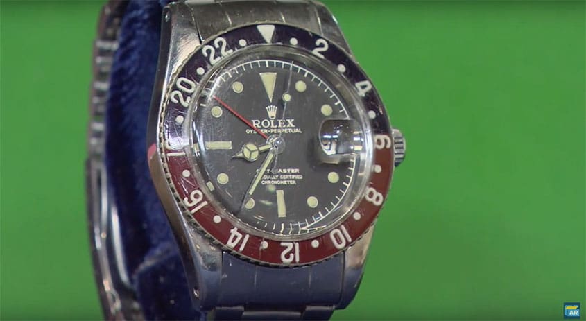 VIDEO: Valuation of ‘keepsake’ 1960 Rolex GMT-Master for eye-watering price blows up Antique Roadshow episode, tears ensue. Watch it here now.