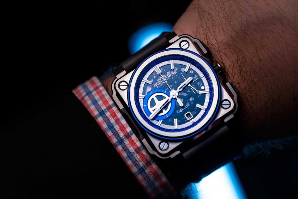 HANDS-ON: The Bell & Ross BR-X1 Skeleton Chronograph Hyperstellar is kind of blue