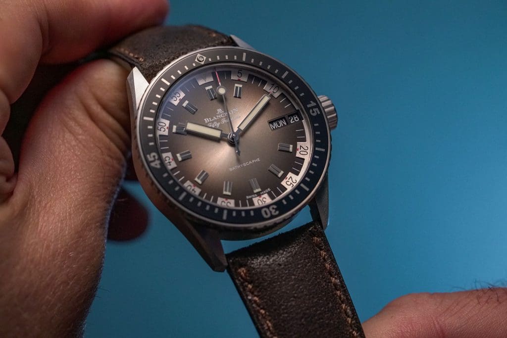 HANDS-ON: The Blancpain Fifty Fathoms Bathyscaphe Day Date 70s