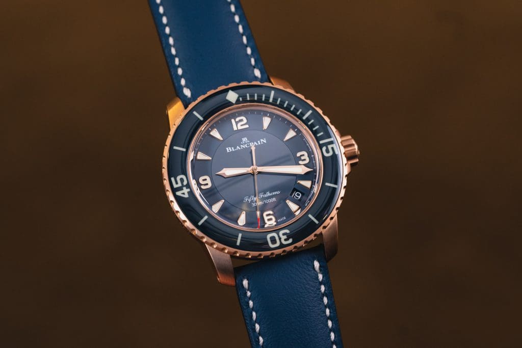 VIDEO: Blancpain’s Fifty Fathoms in full gold and bright blue